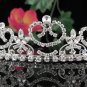 Crystal Rhinestone Bridal Tiara ;Sparkle Beautiful Silver Wedding Tiara; Bride Regal#843