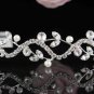Fancy Crystal Rhinestone Bridal Tiara ;Sparkle Beautiful Silver Wedding Tiara; Bride Regal#874