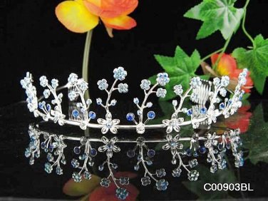 Sparkle Beautiful Silver Wedding Tiara;Elegance Crystal Rhinestone Bridal Tiara ; Bride Regal#903
