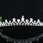 Sparkle Beautiful Silver Wedding Tiara;Elegance Crystal Rhinestone Bridal Tiara ; Bride Regal#6557