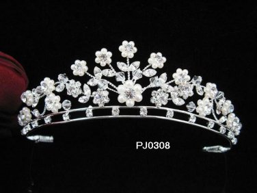 Silver Wedding Tiara;Sparkle Beautiful Elegance Crystal Rhinestone Bridal Tiara ; Bride Regal##308