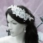 Floral Lace Wedding Headpiece;Ivory Floral Bridal Tiara ; Bride Headpiece#11