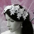Floral Lace Wedding Headpiece;Ivory Floral Bridal Tiara ; Bride Headpiece#9