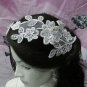 French Lace Wedding Headpiece;Ivory Floral Bridal Tiara ; Bride Headpiece#5