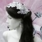 French Lace Wedding Headpiece;Ivory Floral Bridal Tiara ; Bride Headpiece#5