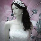 French Lace Wedding Headpiece;Ivory Floral Bridal Tiara ; Bride Headpiece#4