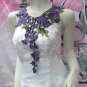 French Lace Wedding Necklace;Floral Bridal Accessories;Bride Jewelry Embroidery necklace #1