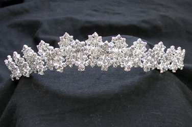 Elegance Peacock Crystal Bridal Tiara ; Silver Rhinestone Wedding Headpiece ;Wedding headband#1069