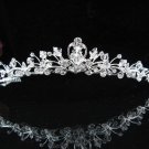 Sweetheart Teardrop Crystal Bridal Tiara;Silver Rhinestone Alloy Wedding Headpiece;bride tiaras#571