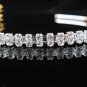 Fancy Bridal Tiara;Silver Twin Rhinestone Wedding Headband;bride Hair accessories#17