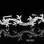 Bridal Tiara;Silver alloy Rhinestone Floral Serpent Wedding Headband;bride Hair accessories#1221