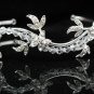 Bridal Tiara;Silver alloy Rhinestone Floral Serpent Wedding Headband;bride Hair accessories#1221
