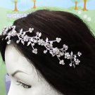 Bridal Tiara;Silver alloy Rhinestone Floral Serpent Wedding Headband;bride Hair accessories#2016