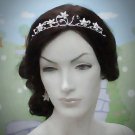 Elegance Bridal Tiara;Silver Rhinestone Wedding Headpiece;bride Hair accessories #4724
