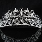 Bridal Tiara;Silver Rhinestone Wedding Headband;Filigree Headpiece;bride Hair accessories #87