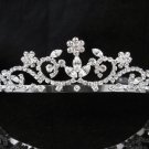 Bridal Tiara;Silver Rhinestone Wedding Headband;Sweetheart Headpiece;bride Hair accessories #294