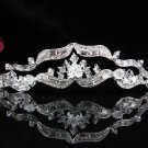 Bridal Tiara;Silver Rhinestone Wedding Headband;Elegance Headpiece;bride Hair accessories #1370