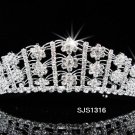 Bridal Tiara;Silver Rhinestone Wedding Headband;Fancy Daisy Headpiece;bride Hair accessories #1316