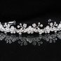 Bridal Tiara;Silver Rhinestone Wedding Headband;Fancy Daisy Headpiece;bride Hair accessories #1335