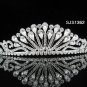 Bridal Tiara;Silver Rhinestone Wedding Headband;Fancy Huge Headpiece;bride Hair accessories #1362