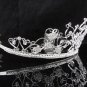 Bridal Tiara;Silver Rhinestone Wedding Headband;Fancy Huge Headpiece;bride Hair accessories#10087