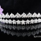 Bridal Tiara;Silver Rhinestone Alloy Twin Wedding Headpiece;bride Hair accessories#1171