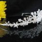 Floral Daisy Bridal Tiara;Silver Rhinestone Wedding Headband ;bride Hair accessories#1333