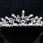 Floral Bridal Tiara;Silver Alloy Rhinestone Wedding Headband ;bride Hair accessories#1344