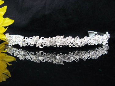 Bride Hair accessories ;Elegance Bridal Tiara;Silver Rhinestone Butterfly Wedding Headband#696s