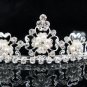 Bride Hair accessories ;Elegance Bridal Tiara;Fancy Silver Pearl Floral Wedding Headband#5098