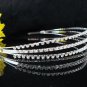 Triple Bride Hair accessories ;Elegance Bridal Tiara;Silver Rhinestone Floral Wedding Headband#558s