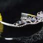 Fancy Bride Hair accessories;Filigree Bridal Tiara;Silver Rhinestone Wedding Headband#11bl
