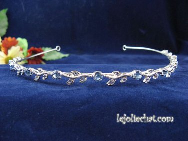 Silver Pearl Rhinestone Alloy Wedding Headband;Bride Hair accessories;Fancy Bridal Tiara#535b