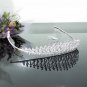 Floral Silver Rhinestone Wedding Headband;Bride Hair accessories;Fancy Crystal Bridal Tiara#202