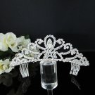 Rhinestone Wedding Tiara;Bride Hair accessories;Fancy Silver Crystal Bridal Tiara#574