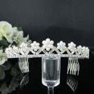 Fancy Silver Crystal Bridal Tiara;Rhinestone Wedding Tiara;Bride Hair accessories#1025