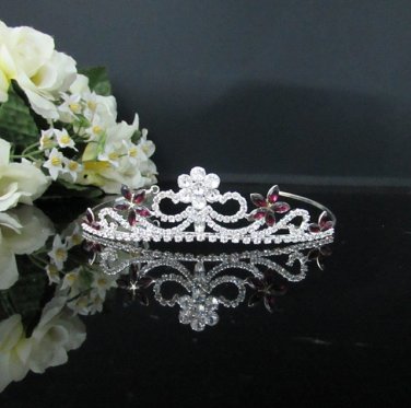 Fancy Silver Crystal Bridal Tiara;Rhinestone Wedding Tiara;Bride Hair accessories#1151pu