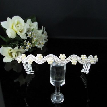 Rhinestone Wedding Tiara;Fancy Silver Crystal Bridal Tiara;Bride Hair accessories#1190