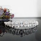 Floral Bridesmaid Tiara;Crystal Silver Pearl Bride headband ;Fancy Fashion Hair accessories #1057