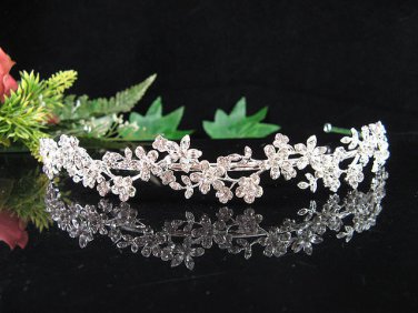 Bridal Veil ;Crystal Silver Bride Headband ;Bridesmaid Tiara;Fancy Fashion Hair accessories #1781