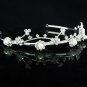 Opera Hair accessories ;Bridal Veil ;Crystal Silver Bride Headpiece;Bridesmaid Tiara#c015