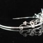 Bridesmaid Tiara;Bridal Veil ;Opera Hair accessories ;Silver Floral Bride Headpiece#682s