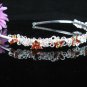 Opera Hair accessories ;Bridesmaid Tiara;Bridal Veil ;Silver Butterfly Bride Headpiece#696y