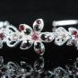 Opera Hair accessories ;Bridesmaid Tiara;Bridal Veil ;Silver Floral Bride Headpiece#699