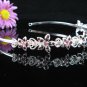 Opera Hair accessories ;Bridesmaid Tiara;Bridal Veil ;Silver Floral Bride Headpiece#699