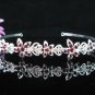 Opera Hair accessories ;Bridesmaid Tiara;Bridal Veil ;Silver Floral Bride Headpiece#699pu