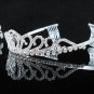 Opera Hair accessories ;Bridesmaid Tiara;Bridal Veil ;Fancy Silver Bride Headpiece#829