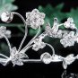 Bridal Veil ;Opera Hair accessories ;Bridesmaid Tiara;Fancy Floral Silver Bride Headband#531