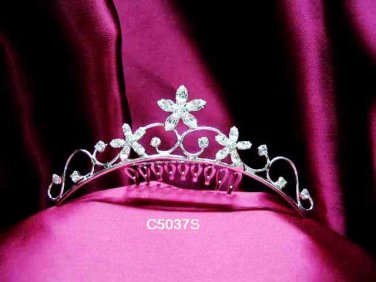Opera accessories ;Bridal Veil ;Wedding Headpiece;Silver Bridesmaid Comb;Teen girl Tiara #5037