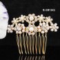 Bridesmaid Hair accessories ;Opera Tiara;Bridal Comb; Golden Teen Girl Comb ;Bride Tiara#5910g